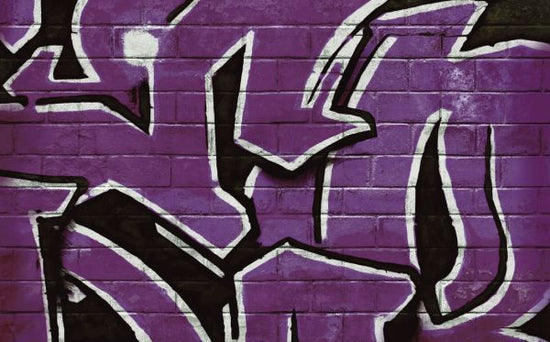 PHOTOWALL / Graffiti Brick Wall - Purple (e320893)