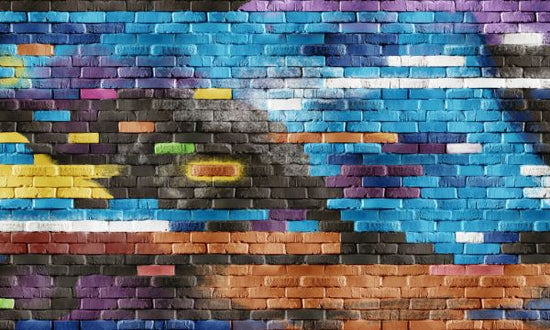 PHOTOWALL / Colorful Brick Wall (e321299)