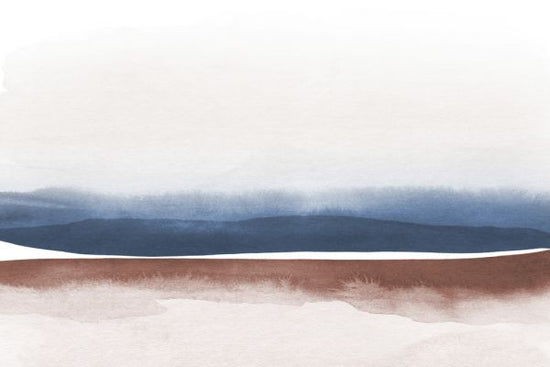 PHOTOWALL / Watercolor Landscape VIII - Blue and Brown (e321184)