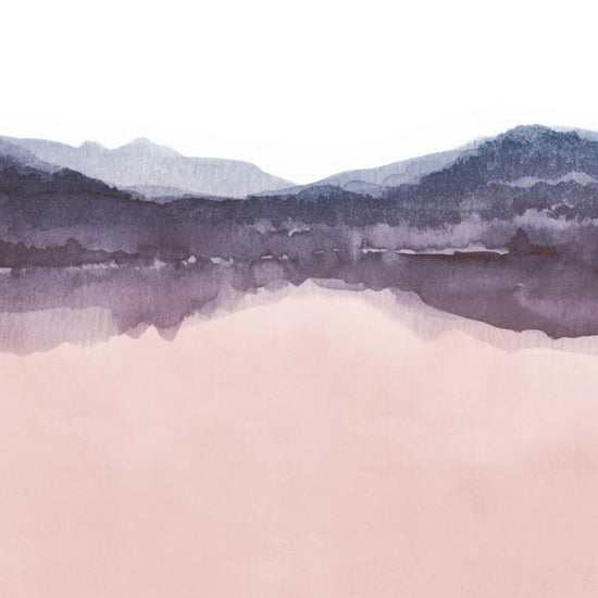 PHOTOWALL / Watercolor Landscape IV - Pink and Blue (e321185)