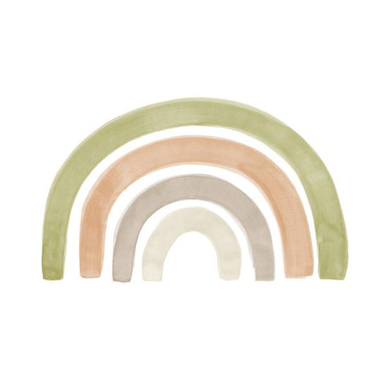 PHOTOWALL / Watercolor Rainbow Green and Orange (e321186)
