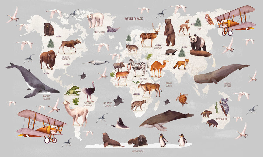 PHOTOWALL / World of Animals Map (e321895)