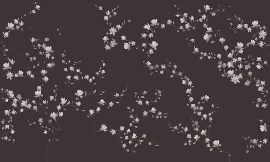 PHOTOWALL / Flourishing Magnolia - Cold Brown (e322728)