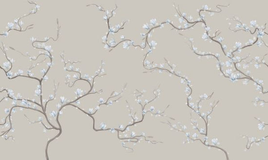 PHOTOWALL / Flourishing Magnolia - Soft Natur Blue (e322735)