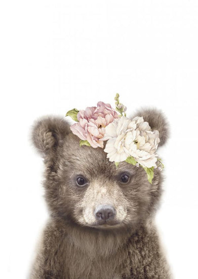 PHOTOWALL / Floral Baby Bear (e322223)