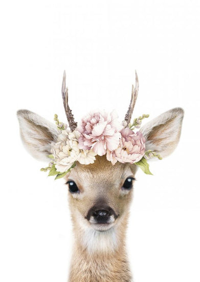 PHOTOWALL / Floral Deer (e322227)