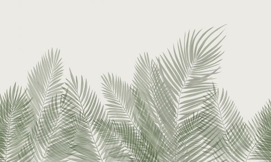 PHOTOWALL / Swaying Palm Leaves - Beige-Green (e321946)
