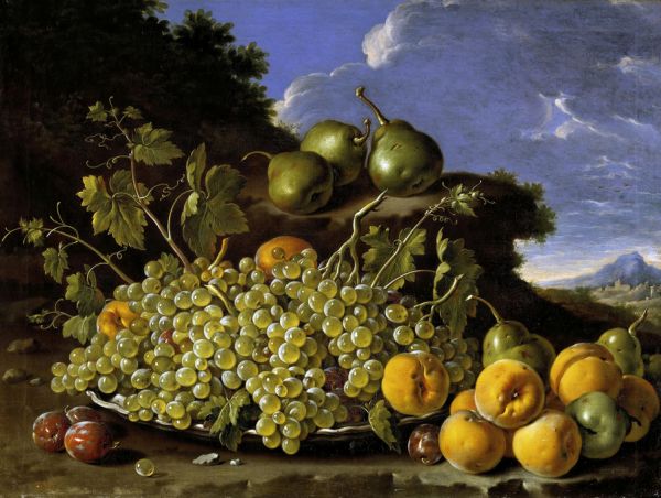 壁飾り＊葡萄＊イタリア PHOTOWALL / Plate of Grapes - Infographics (e322208) | 輸入壁紙