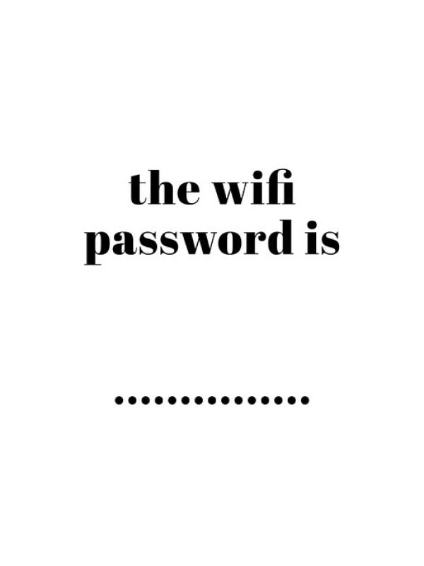 PHOTOWALL / Wifi Password (e323557)