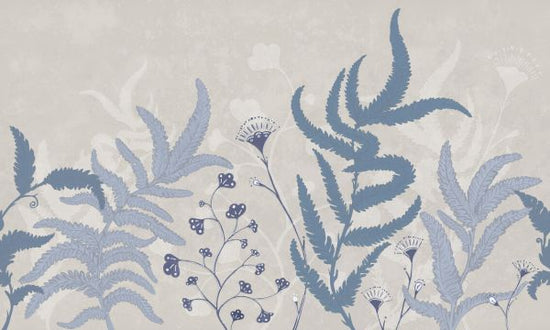 PHOTOWALL / Stylistic Vegetation - Nude Blue (e326009)