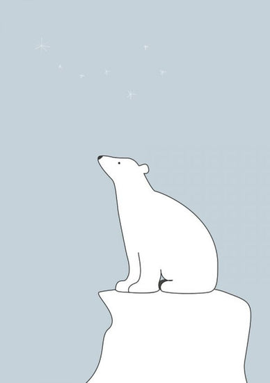 PHOTOWALL / Polar Bear - Blue (e325970)