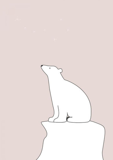 PHOTOWALL / Polar Bear - Pink (e325973)