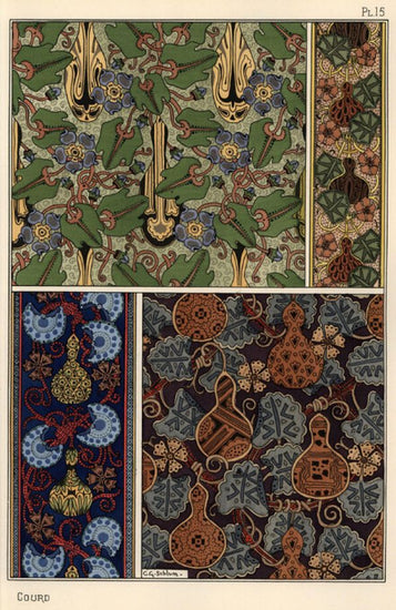 PHOTOWALL / Gourd in Fabric and Wallpaper - Infographics (e322351)