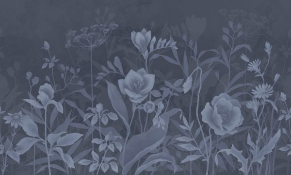 PHOTOWALL / Gentle Botanical - Dark Blue (e327125) | 輸入壁紙専門