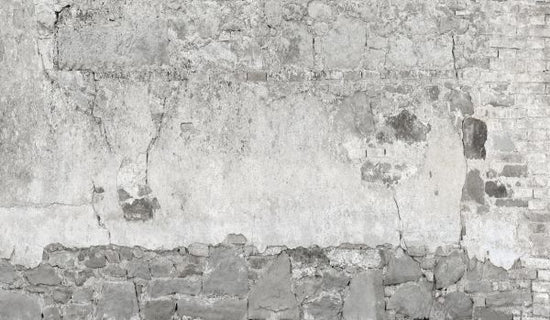 PHOTOWALL / Cracked Stone Wall - Grey (e328193)