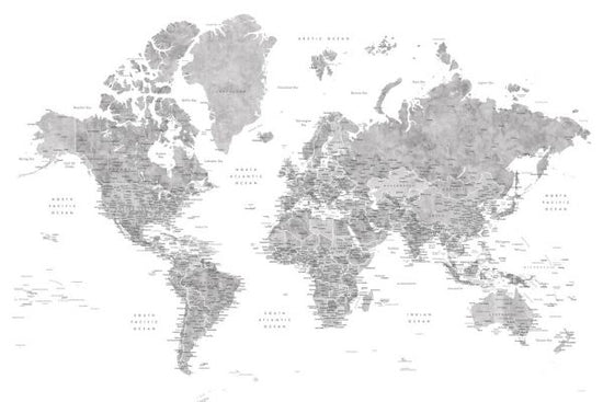 PHOTOWALL / World Map with Cities (e325680)