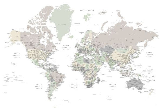 PHOTOWALL / World Map with Cities (e325681)