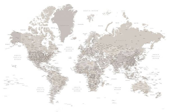 PHOTOWALL / World Map with Cities (e325684)