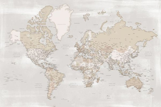 PHOTOWALL / World Map with Cities (e325687)