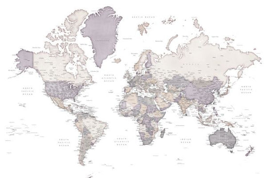 PHOTOWALL / World Map with Cities (e325688)