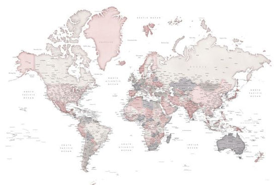 PHOTOWALL / World Map with Cities (e325689)