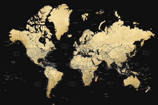 PHOTOWALL / World Map with Cities (e325696)