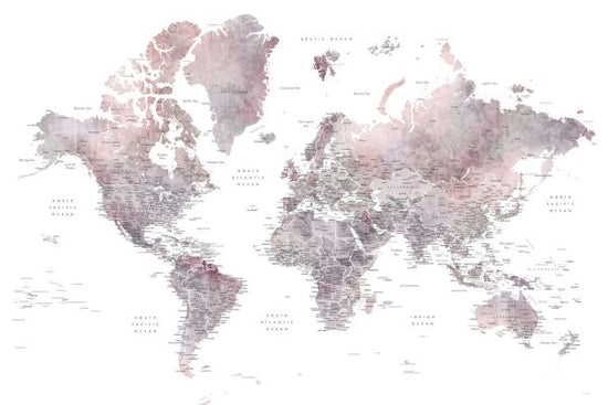 PHOTOWALL / World Map with Cities (e325700)