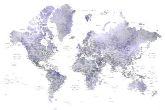 PHOTOWALL / World Map with Cities (e325701)