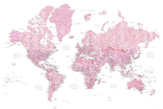 PHOTOWALL / World Map with Cities (e325703)
