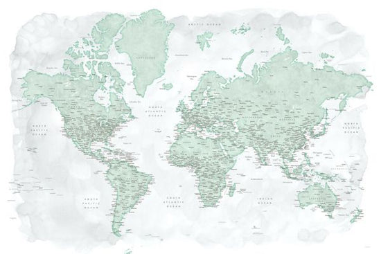 PHOTOWALL / World Map with Cities (e325704)