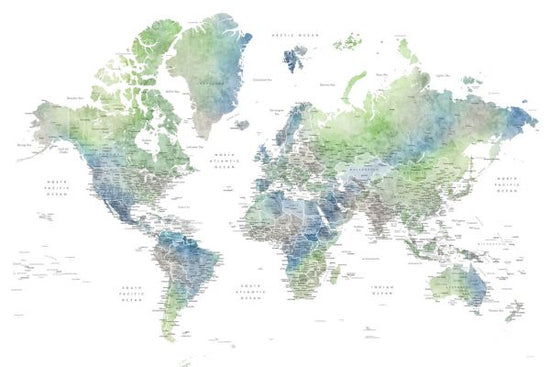 PHOTOWALL / World Map with Cities (e325708)