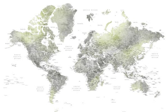 PHOTOWALL / World Map with Cities (e325709)
