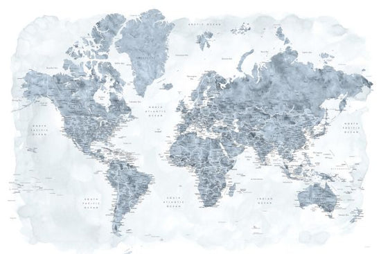 PHOTOWALL / World Map with Cities (e325711)