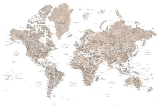 PHOTOWALL / World Map with Cities (e325712)