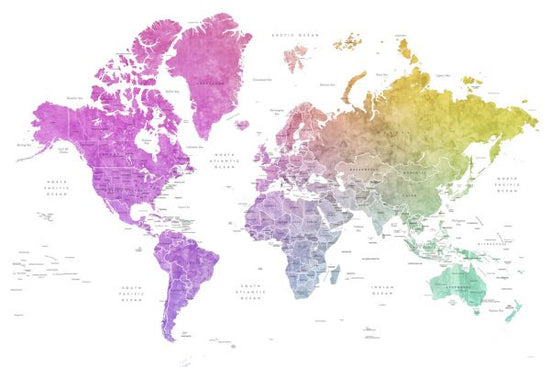 PHOTOWALL / World Map with Countries (e325714)