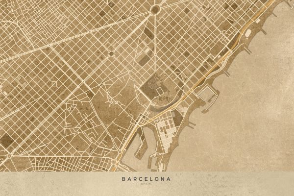 PHOTOWALL / Barcelona Map (e325722)