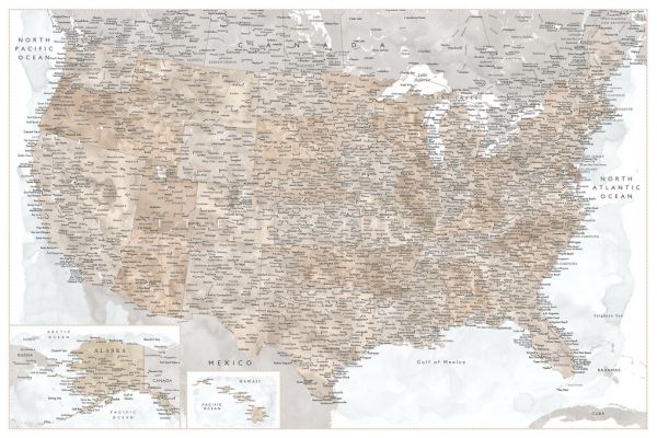 PHOTOWALL / United States Map (e325739)