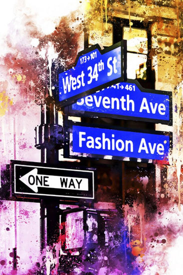 PHOTOWALL / Nyc Watercolor - Directions (e328572)
