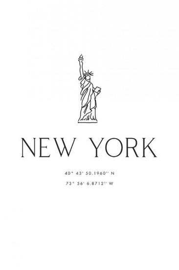 PHOTOWALL / New York City Coordinates (e325780)