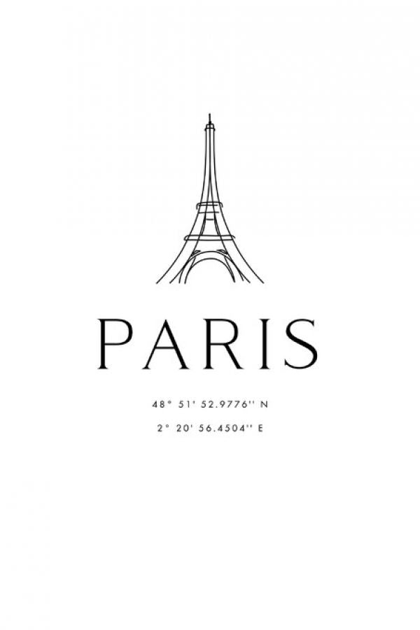 PHOTOWALL / Paris Coordinates (e325782) | 輸入壁紙専門店 WALPA