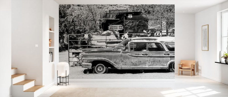 PHOTOWALL / Black Arizona - Route 66 Old Car (e328620)