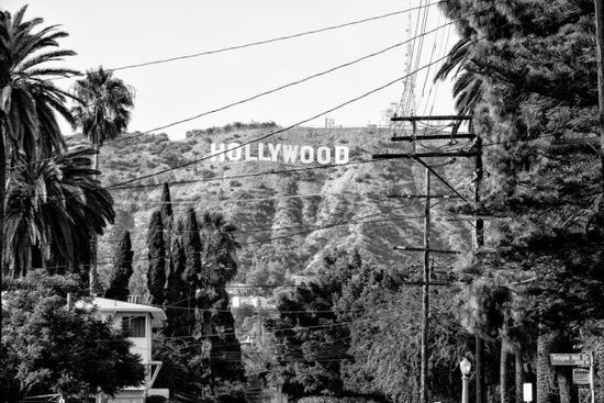 PHOTOWALL / Black California - Hollywood Sign (e328627)