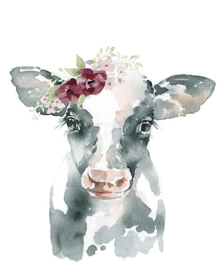 PHOTOWALL / Floral Cow (e328687)