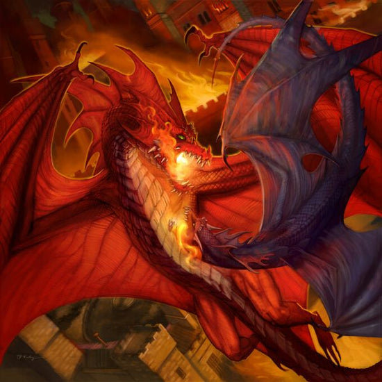 PHOTOWALL / Red Dragon Fighting Blue Dragon (e330167)