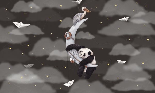 サイ デザイン 壁掛け PHOTOWALL / Panda Moon (e330466) | 輸入壁紙専門店 WALPA – WALPA.jp