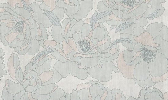 PHOTOWALL / Peonies Garden - Beige Pistachio (e330469)
