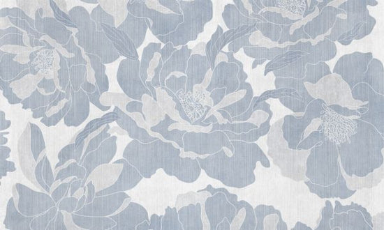 PHOTOWALL / Peonies Garden - Blue (e330470)