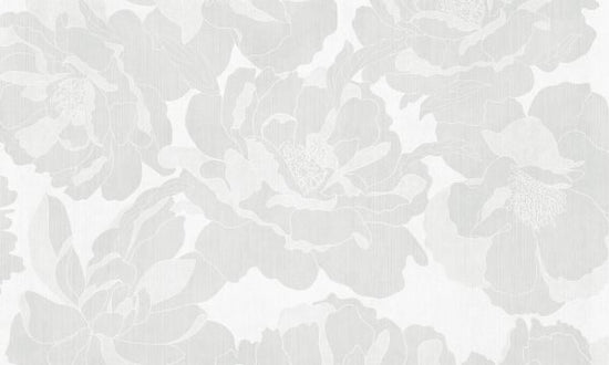 PHOTOWALL / Peonies Garden - Silvery (e330472)