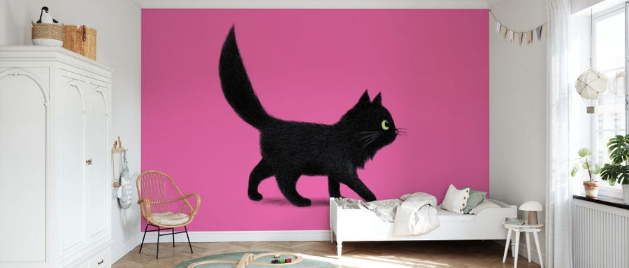 PHOTOWALL / Creeping Cat Pink (e330748)