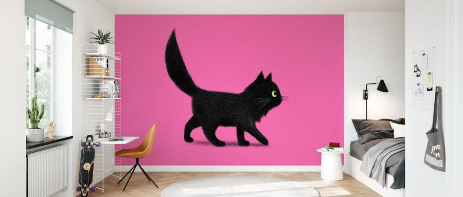 PHOTOWALL / Creeping Cat Pink (e330748)